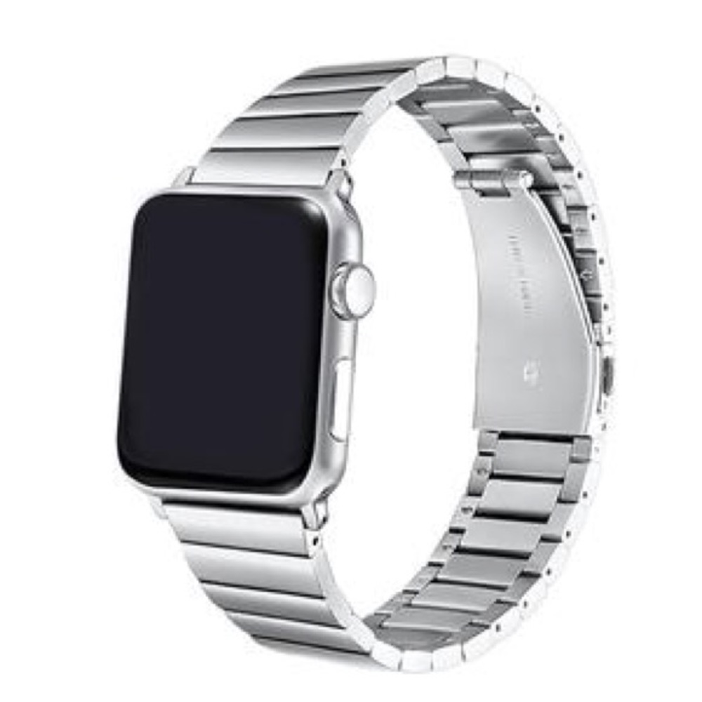 POSH TECH STAINLESS STEEL LINK BAND FOR APPLE WATCH 42-44mm NWT